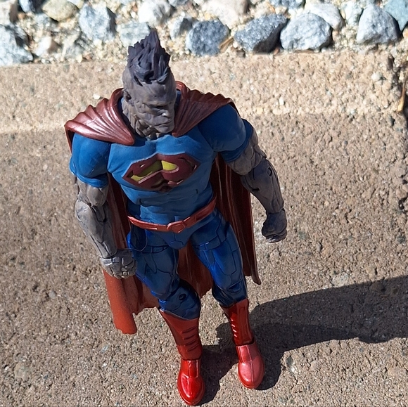 DC Comics Super Villains Bizarro Action Figure Collectible/ Red and Blue Costume - Picture 2 of 10